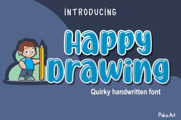 Happy Drawing: A Sweet and Friendly Display Font
