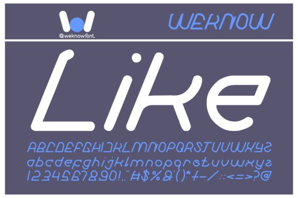 Like This: A Modern Minimalistic Display Font for Crafters