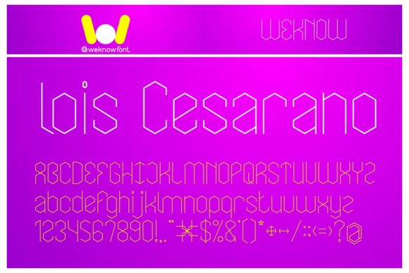 Lois Cesarano: A Futuristic Display Font for Modern Web Design