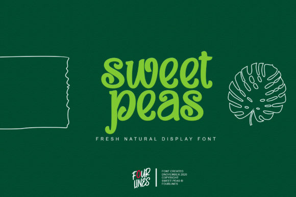 Sweet Peas: A Natural and Stylized Display Font for Editorial Design